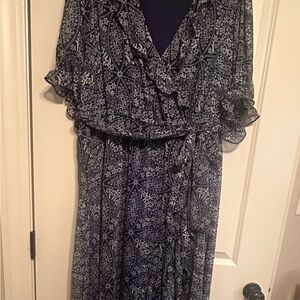 Navy Floral Women's Dress